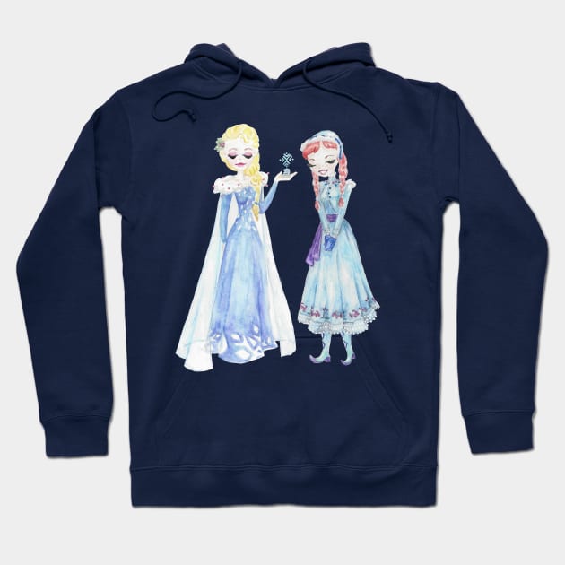 Winter Sisters Hoodie by littlemoondance